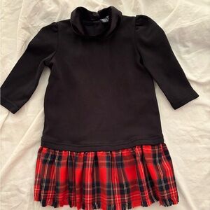 Ralph Lauren Black and Red Plaid Kids Dress
